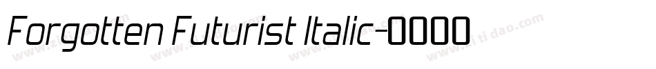 Forgotten Futurist Italic字体转换
